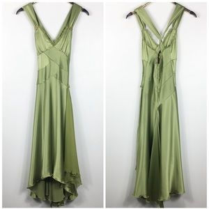 Cache Silk Swing Formal Dress Pistachio Fit Flare